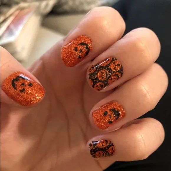 *Retired, HTF* Color Street: Oh My Gourd! | Halloween Orange Black Pumpkin - Picture 2 of 8